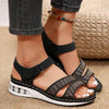 Summer Rhinestone Wedges Sandals Air Cushion Beach Shoes - Estalios