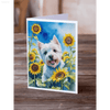 Sunflower Smiles Cards: Wagging Tail Greeting Cards Featuring Sunshine! Brighten Someone's Day with these Adorable Dog and Sunflower Greeting Cards! Each Card Features - Estalios