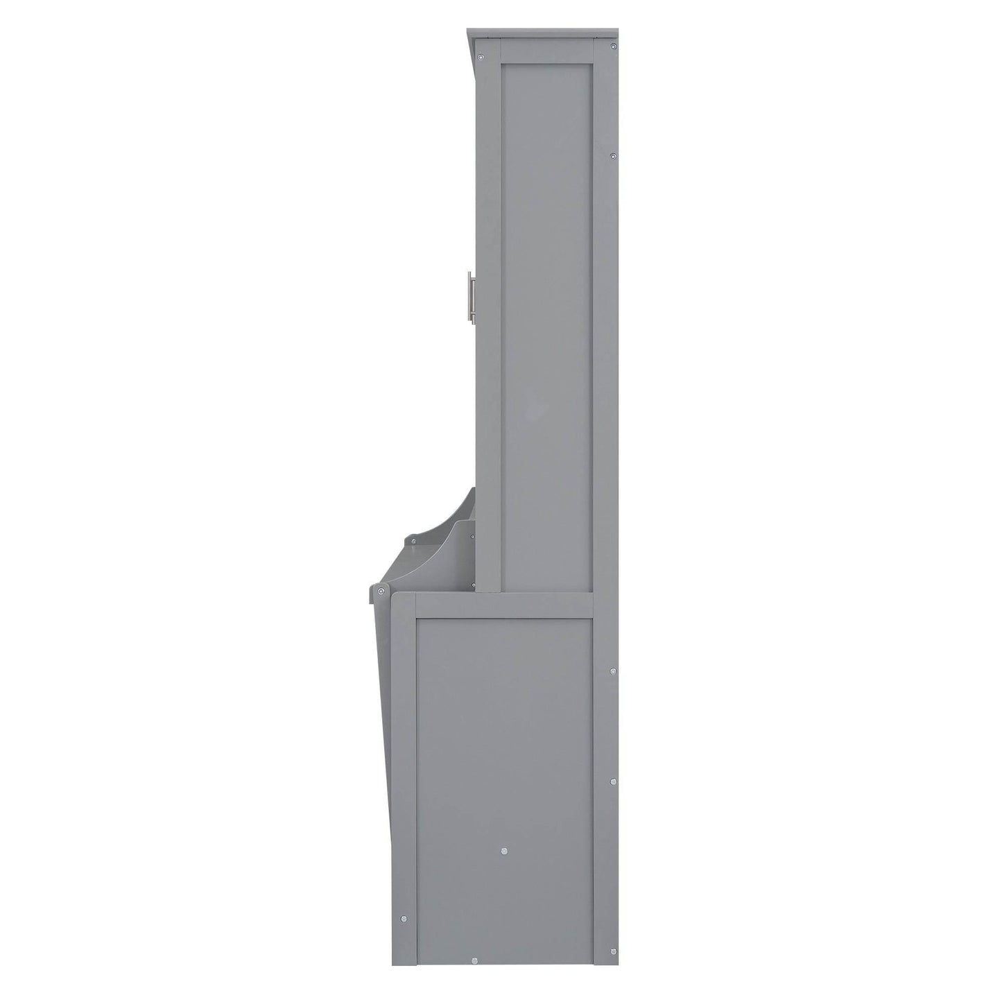 Super Cool Gray Kids Murphy Bed and Wall Cabinet Combo - Estalios