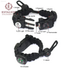 Survival Essentials: Set of 2 Emergency Paracord Bracelets with Flint Fire Starter, Whistle & Compass for Camping & Outdoor Adventures