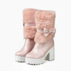 Rock Your Look with Chic Faux Fur Platform Boots - Estalios