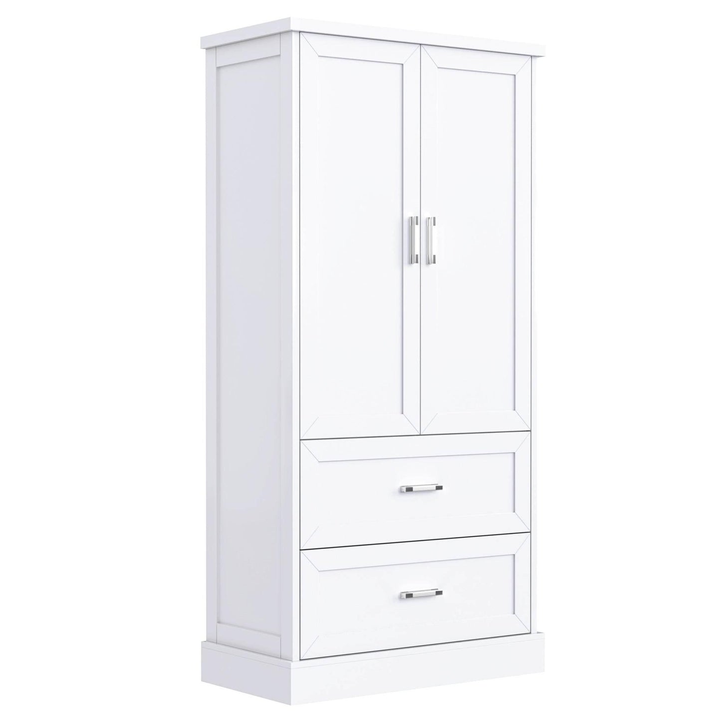 Tall Bathroom Storage Cabinet with Adjustable Shelf and Drawers - Estalios