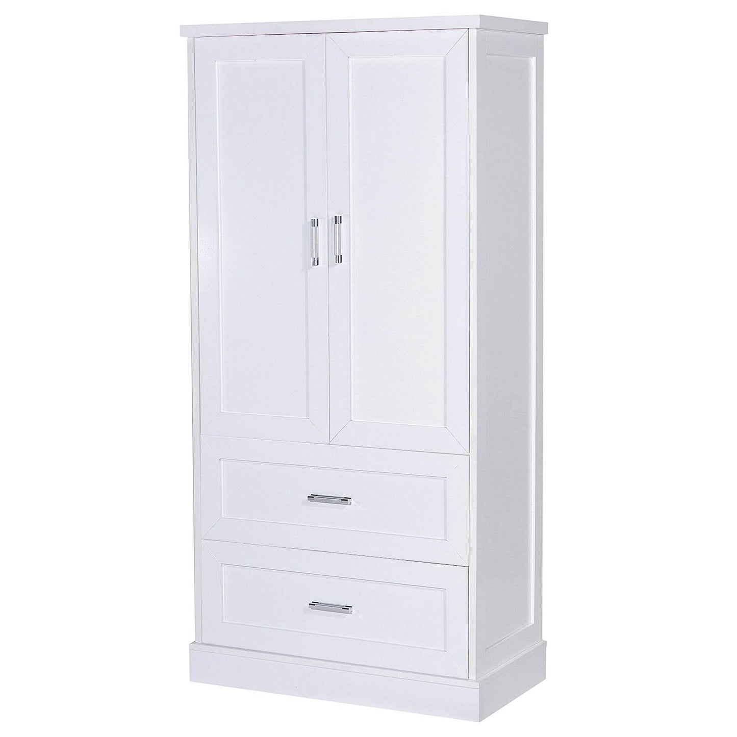 Tall Bathroom Storage Cabinet with Adjustable Shelf and Drawers - Estalios