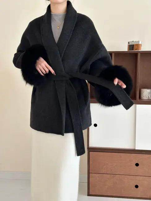 Fierce Fur-Cuffed Wool Coats for Chic Winter Style - Estalios