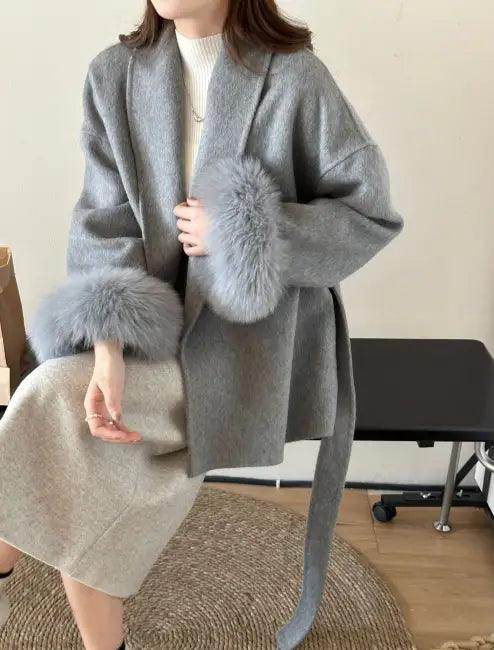 Fierce Fur-Cuffed Wool Coats for Chic Winter Style - Estalios