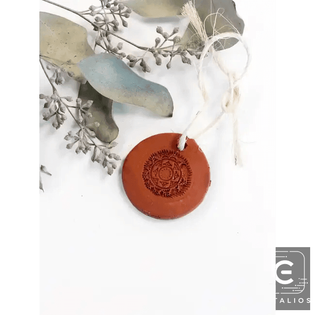 Terracotta Mandala Ornament for Relaxing Essential Oil Diffusing - Estalios