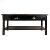 Timer Coffee Table with Drawers and Shelf in Black Finish - Estalios