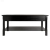 Timer Coffee Table with Drawers and Shelf in Black Finish - Estalios