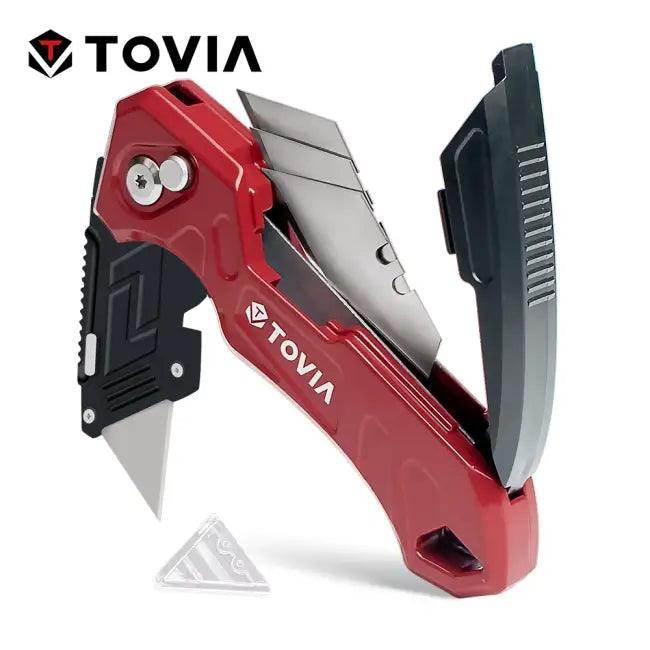 Tovia Folding Utility Knife with Handy Blade Storage - Estalios