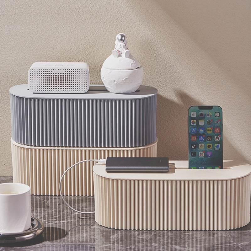 Trendy Organizer Trio Stylish Tablet Holder & Cable Boxes - Estalios
