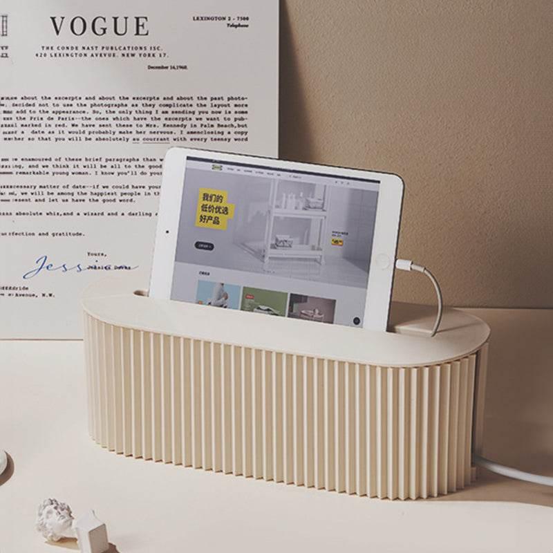 Trendy Organizer Trio Stylish Tablet Holder & Cable Boxes - Estalios