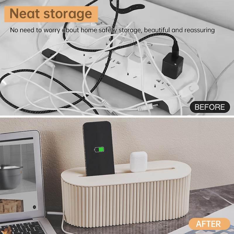 Trendy Organizer Trio Stylish Tablet Holder & Cable Boxes - Estalios
