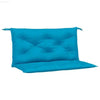 Turquoise Dream Bench: Coastal Bliss Awaits! Imagine Relaxing on your New White Wooden Bench, Adorned with Vibrant Blue and Turquoise Cushions. this Set Includes - Estalios