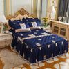 Twill Thickened Bedspread Bed Skirt Single Product Bed Skirt Three-piece Suit - Estalios