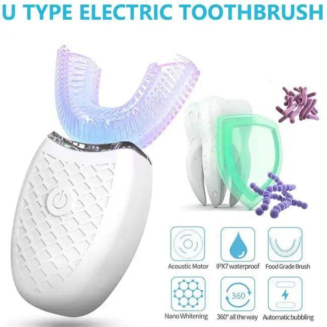 U-Shaped Smile Booster Electric Toothbrush for Bright Smiles - Estalios