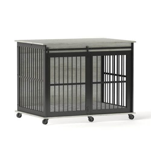 Ultimate Bite-Proof Metal Dog Crate with Stylish End Table - Estalios