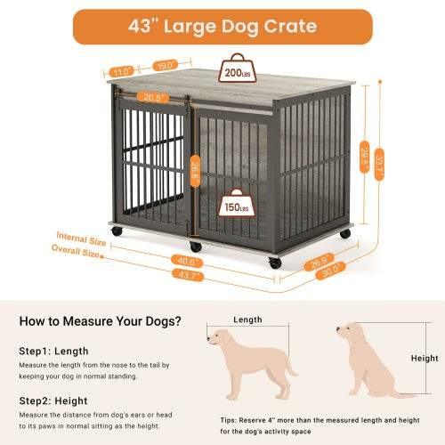 Ultimate Bite-Proof Metal Dog Crate with Stylish End Table - Estalios
