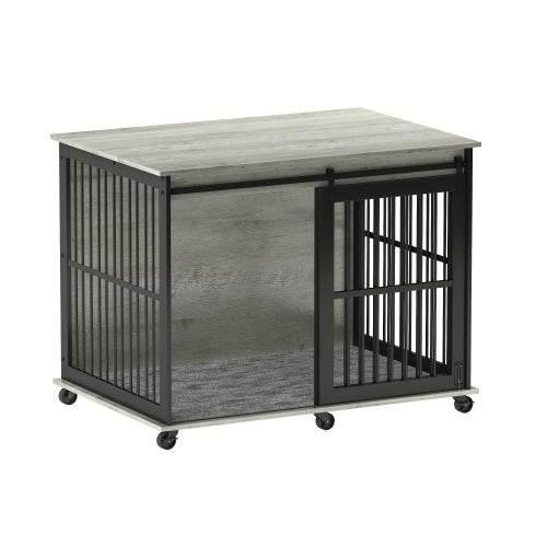 Ultimate Bite-Proof Metal Dog Crate with Stylish End Table - Estalios