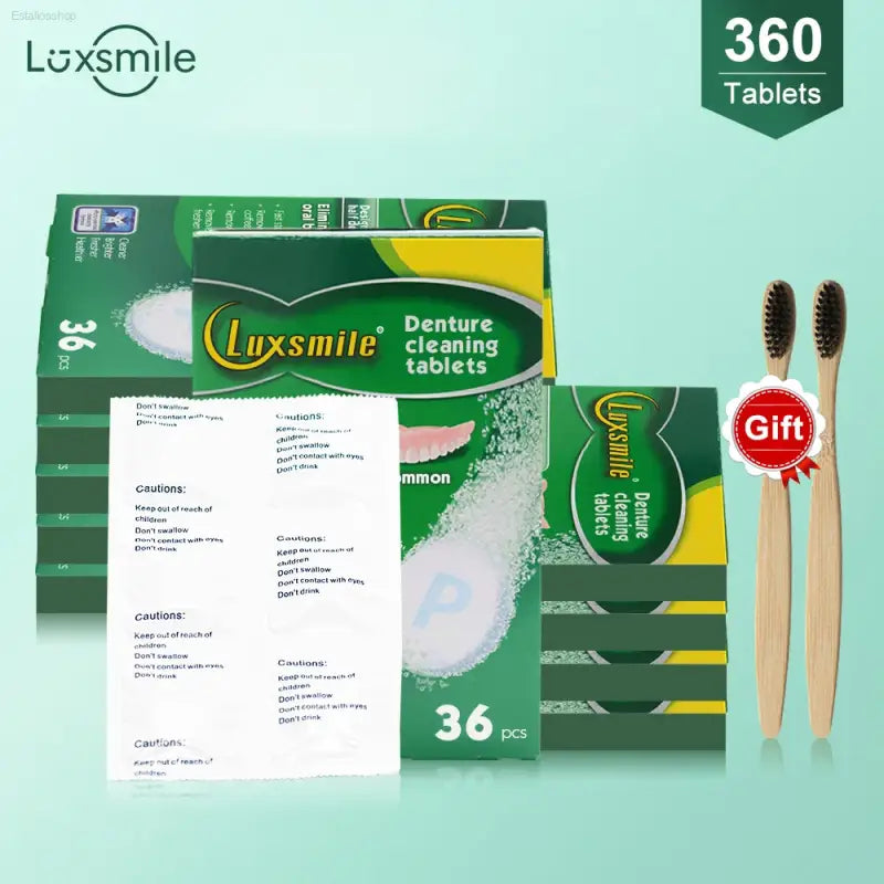✨ Ultimate Freshness – Luxsmile Denture Cleaning Tablets | Effortless Care for Your Dental Appliances - 10boxI360Tabs