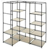 Unfold Closet Nirvana: Beige Fabric Cover Iron Frame Privacy! - Estalios