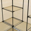 Unfold Closet Nirvana: Beige Fabric Cover Iron Frame Privacy! - Estalios