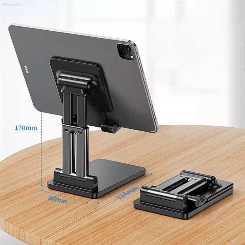 Universal Desktop Phone Bracket with Solid Base and Folding Design - Estalios