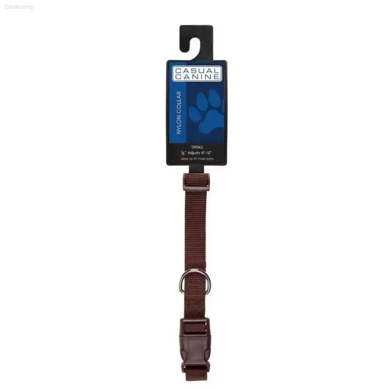 Unleash Adventure with this Brown Nylon Dog Collar! this Brown Nylon Dog Collar is Durable, Comfortable, and Ready for Anything. Get your Furry Friend Geared - Estalios