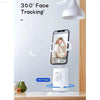 Automatic face-tracking phone holder.