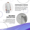 Unleash Total Protection Suit Shield: Spacious Fit Coverall! Here is the Product Description: Step Into Confidence with our White Hooded Disposable Coverall - Estalios