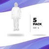 Unleash Total Protection Suit Shield: Spacious Fit Coverall! Here is the Product Description: Step Into Confidence with our White Hooded Disposable Coverall - Estalios