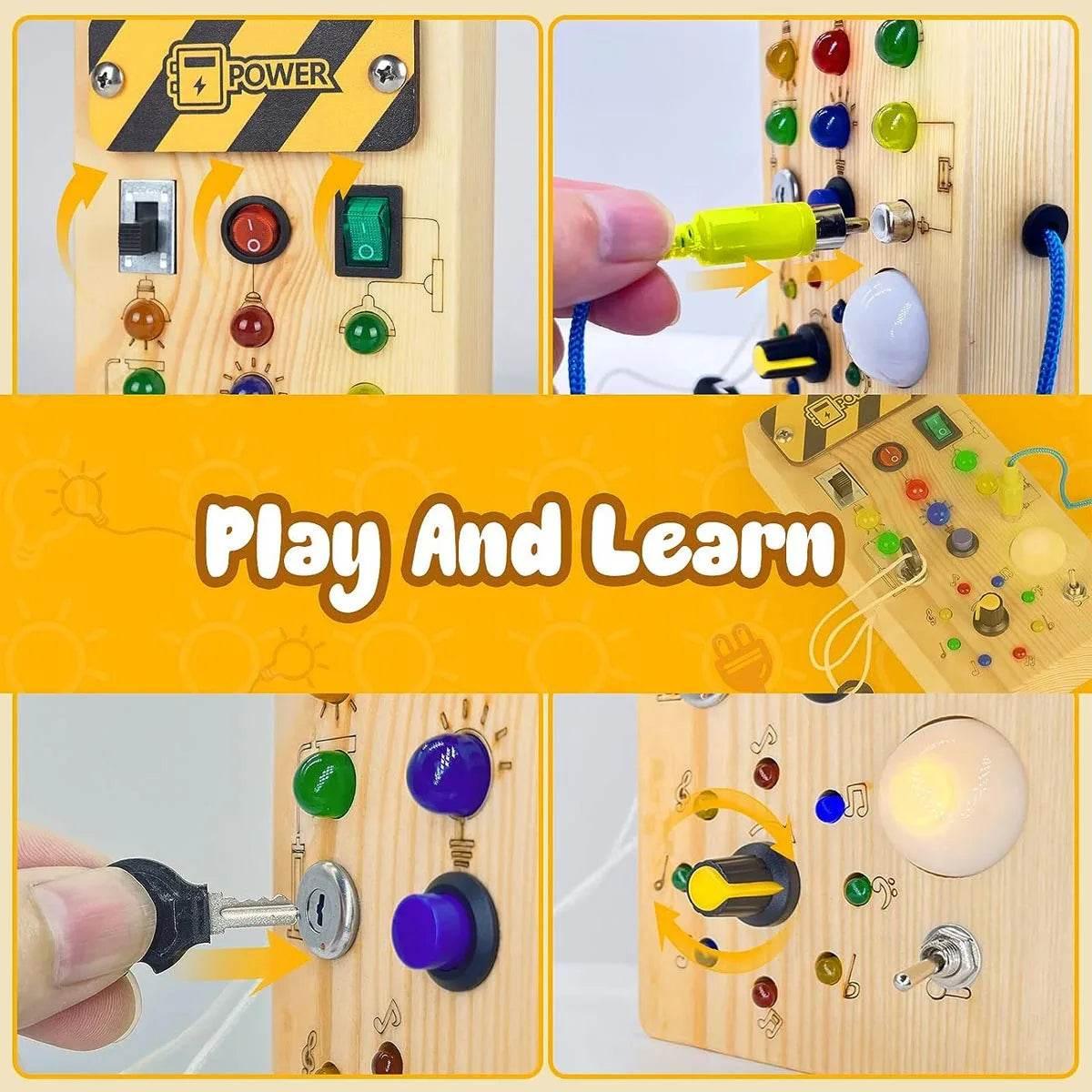 Unleash Wonder with the Electrifying Wooden Busy Board Adventure - Estalios