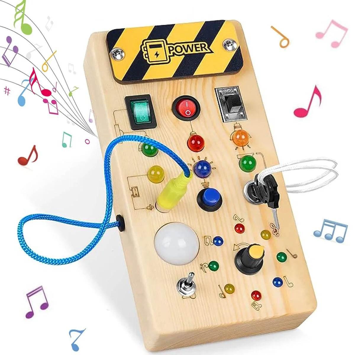 Unleash Wonder with the Electrifying Wooden Busy Board Adventure - Estalios