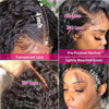 Wavy hair wig with transparent lace.