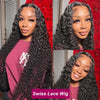 Curly black wig.