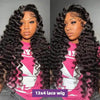 Long, curly black wig.