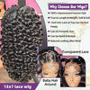 Curly black wig.