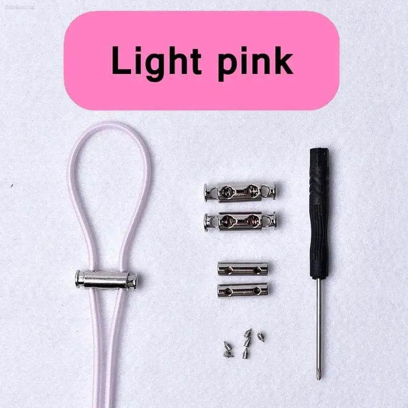 Light pink no-tie shoelace kit.