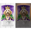 Usa Made Mardi Gras Dog King Night Light: Let the Good Times Glow - Estalios