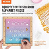 VEVOR Gradient Felt Letter Board with 510 Letters and Built - in LED Lights for Creative Home Announcement Decor - EstaliosShop