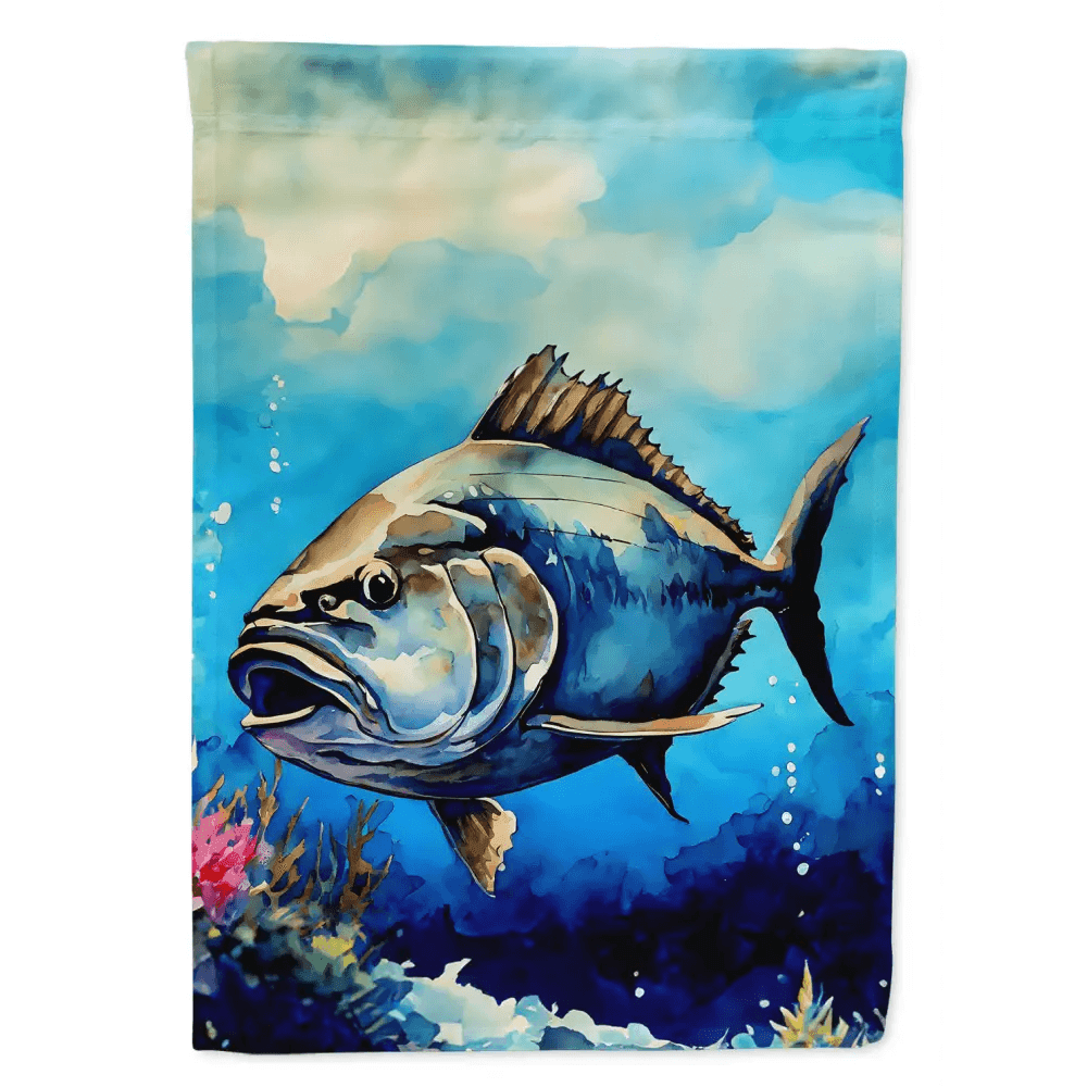 Splashy Watercolor Fish Garden Flag! **product Description:** Brighten your Outdoor Space with this Charming Watercolor Fish Garden Flag! Featuring a Vibrant Watercolor - Estalios