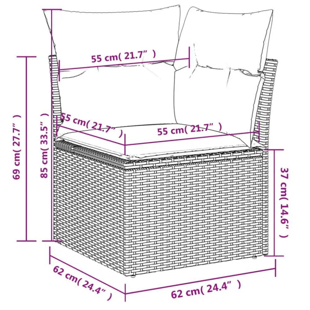 vidaXL 8 Piece Patio Sofa Set with Cushions Comfortable Design - Estalios