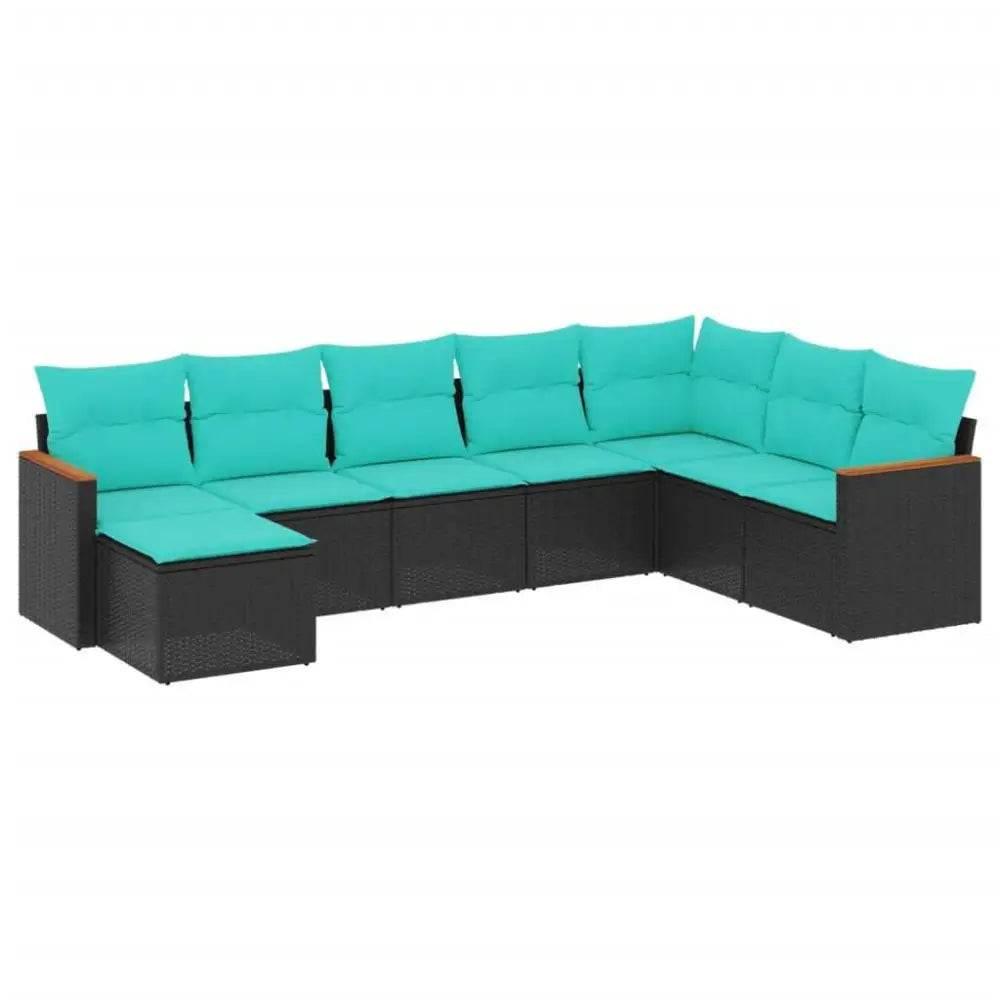 vidaXL 8 Piece Patio Sofa Set with Cushions Comfortable Design - Estalios