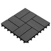 vidaXL 11 pcs Decking Tiles WPC Gray Easy Install Design - Estalios