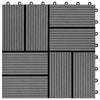 vidaXL 11 pcs Decking Tiles WPC Gray Easy Install Design - Estalios