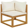 Acacia Wood Sofa Set: White Cushion Bliss! Ready to Transform your Outdoor Space Into a Haven of Relaxation and Style? our Acacia Wood Sofa Set, Complete - Estalios