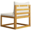 Acacia Wood Sofa Set: White Cushion Bliss! Ready to Transform your Outdoor Space Into a Haven of Relaxation and Style? our Acacia Wood Sofa Set, Complete - Estalios