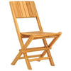 vidaXL Garden Dining Set Teak Brown Solid Teak Wood Standard Foldable - Estalios