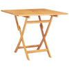 vidaXL Garden Dining Set Teak Brown Solid Teak Wood Standard Foldable - Estalios