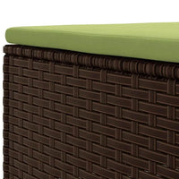 vidaXL Patio Lounge Set Brown PE rattan, powder-coated steel, polyester - Estalios
