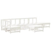 vidaXL Garden Lounge Set White Solid Pine Wood Large Modular - Estalios